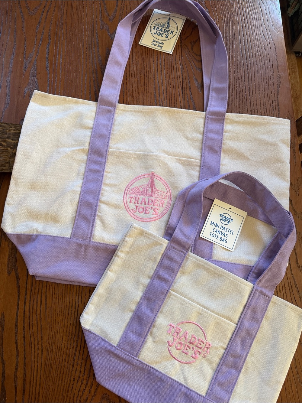 Trader Joe’s Tote Bag Set of 2 NWT